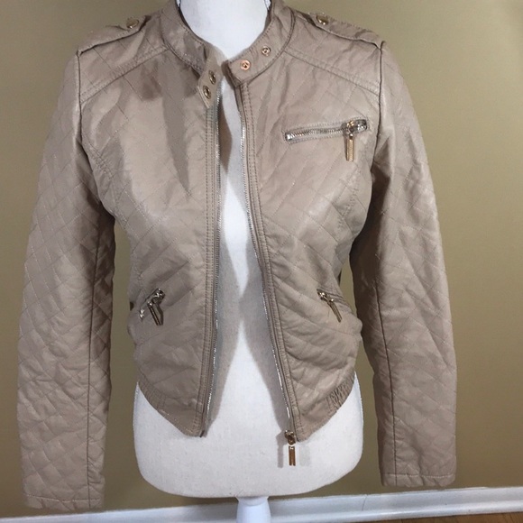Forever 21 Jackets & Blazers - Faux Leather Tan Jacket
